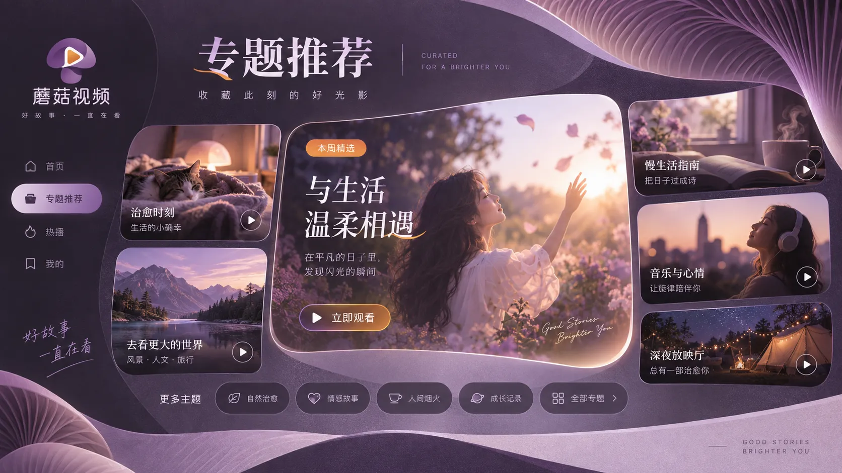 蘑菇视频主题片单与观看场景